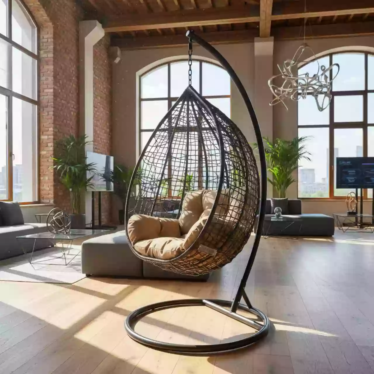 Аренда Кресло подвесное AFM 201B L коричневый в ОКЦ «Галактика» — ART SPACE