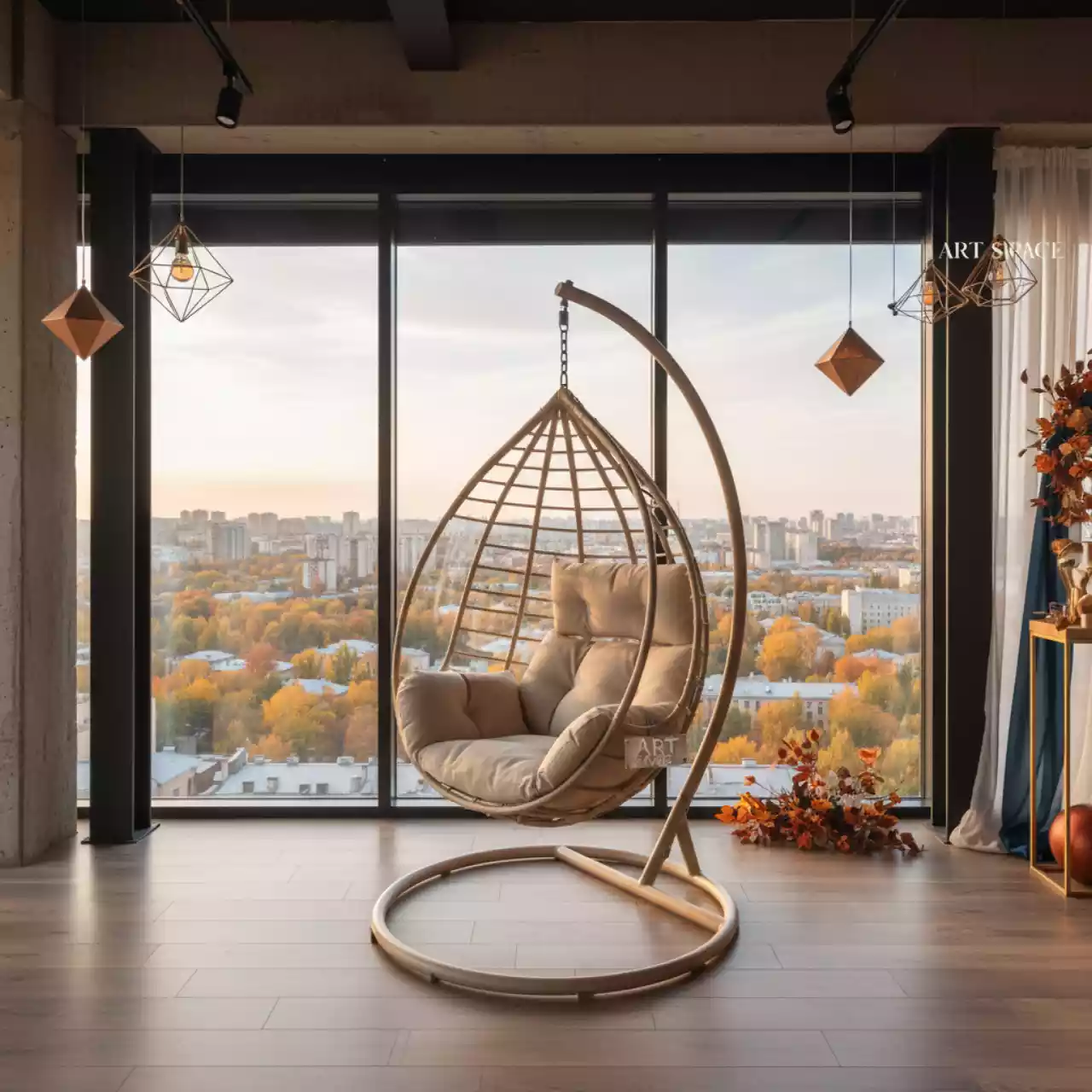 Аренда Кресло подвесное AFM 850G бежевое в ресторане «Высота 5642» — ART SPACE