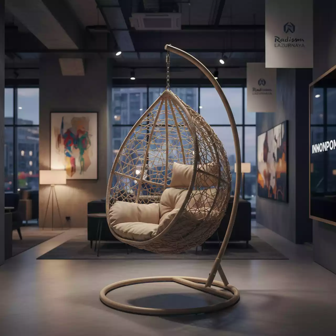 Аренда Кресло подвесное Beige AFM 219B в отеле Radisson Lazurnaya — ART SPACE