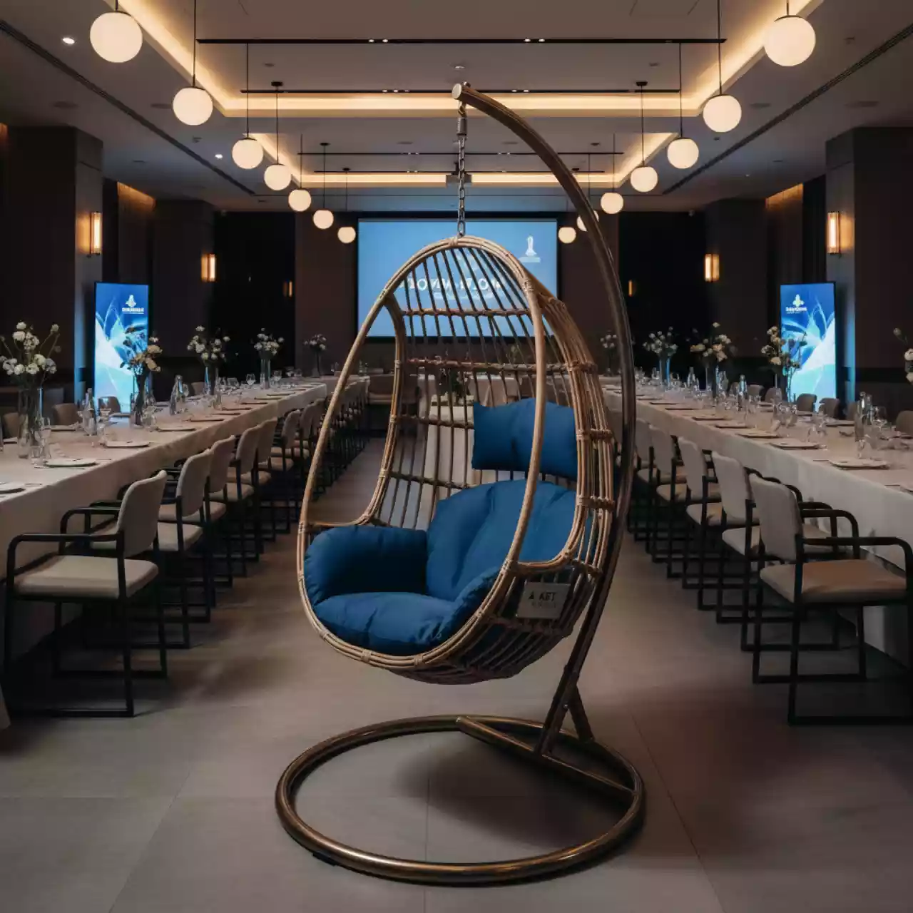 Аренда Кресло подвесное из искусственного ротанга MD 997 в ресторане «D.O.M» — ART SPACE