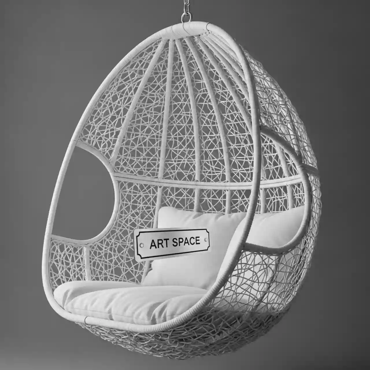 Аренда Кресло подвесное плетеное AFM 218B белое в Stella di Mosca — ART SPACE