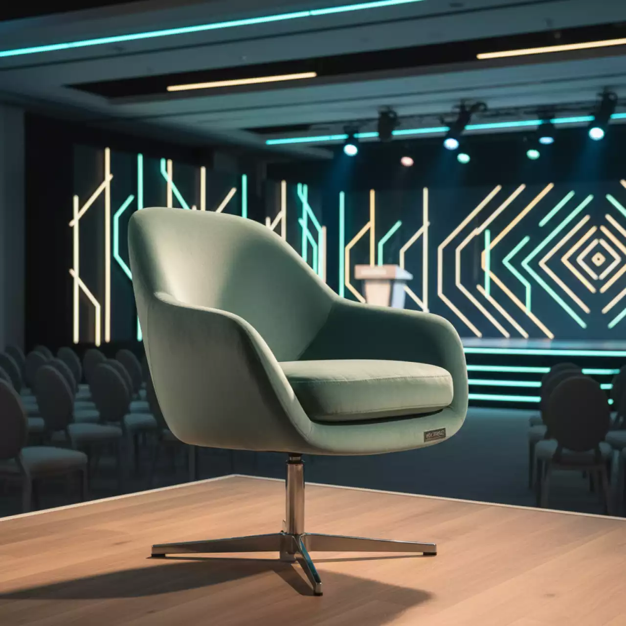 Аренда Кресло поворотное Bella мятный велюр в Radisson Collection Paradise — ART SPACE