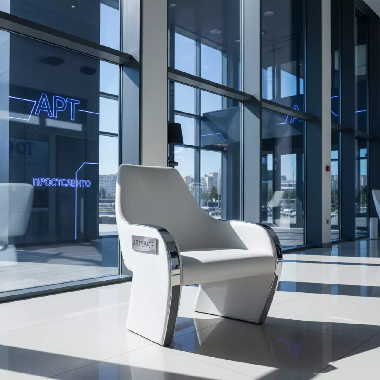 Аренда Кресло Премьер белое из экокожи в Sport Inn Hotel & Wellness — ART SPACE