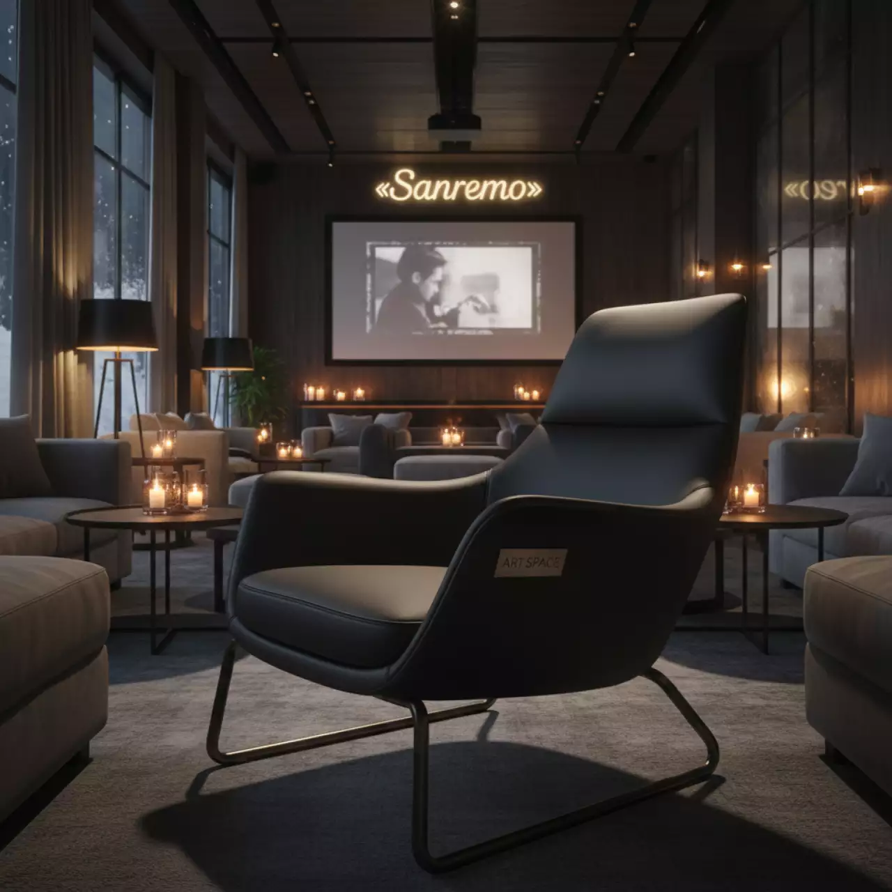 Аренда Кресло President экокожа черное в ресторане «Sanremo» — ART SPACE