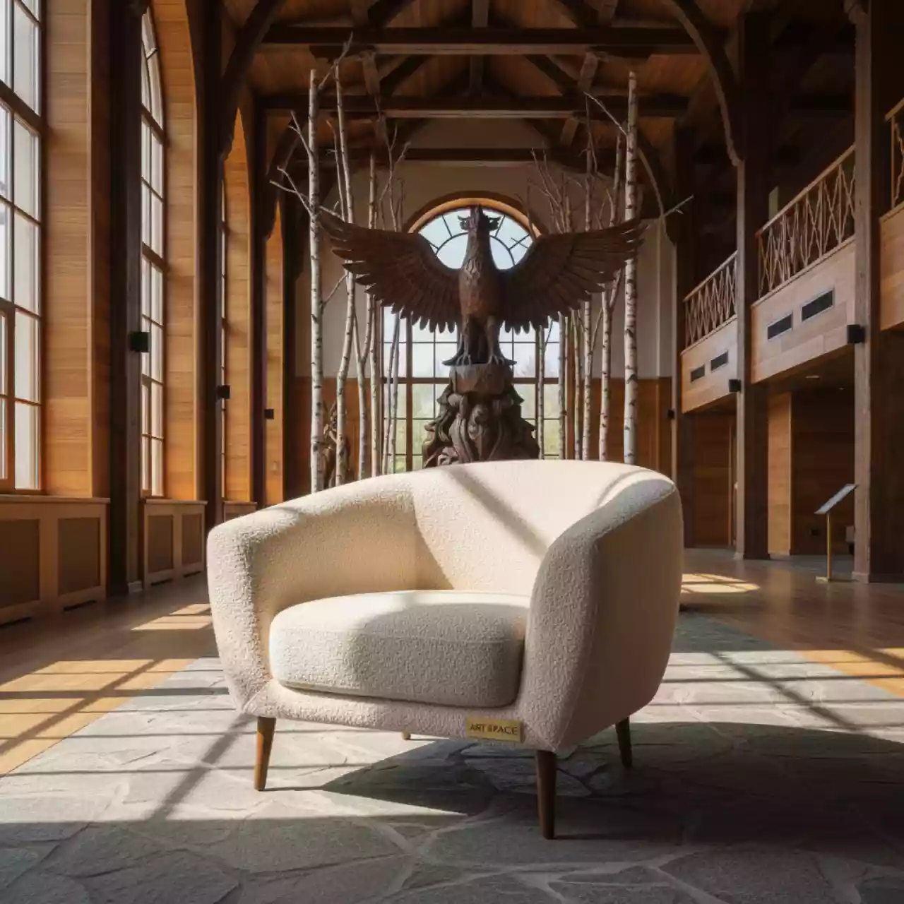 Аренда Кресло Престиж с обивкой в этно-парке «Моя Россия» — ART SPACE