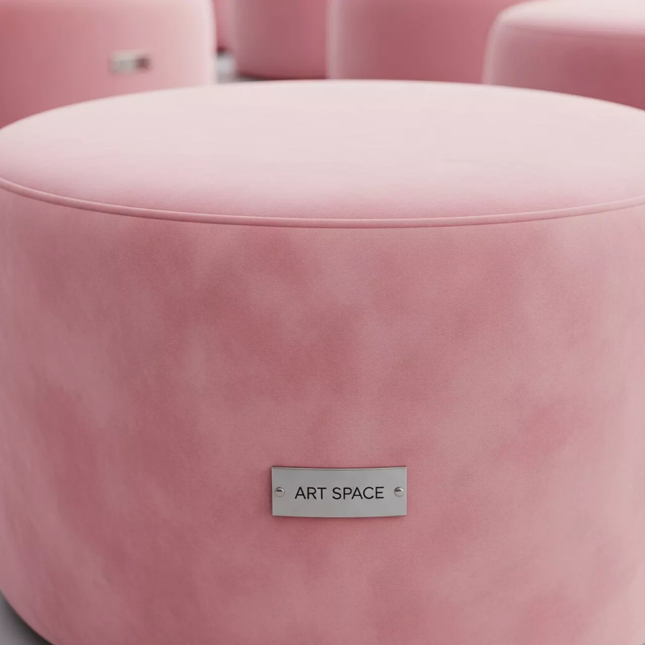 Аренда Кресло пуф розовое Velvet в Сириус Арене — ART SPACE