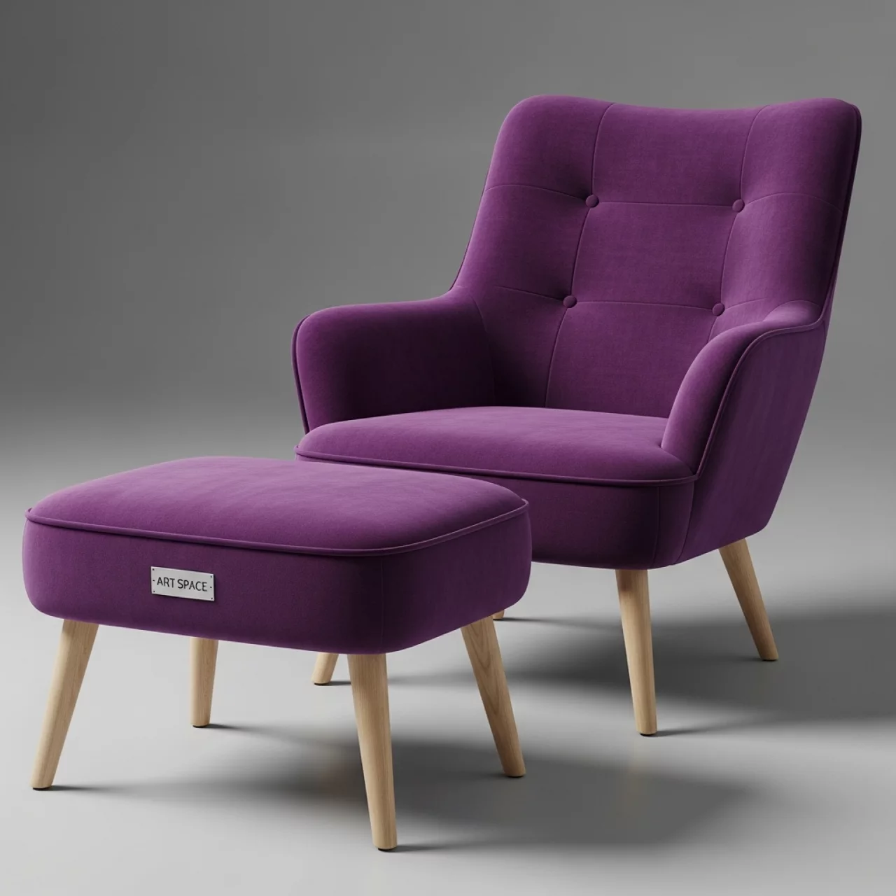 Аренда Кресло Purple Velvet пуф в санатории «Октябрьский» — ART SPACE