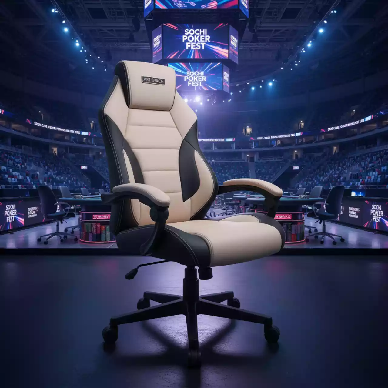 Аренда Кресло Quantum бежевое черное в ледовом дворце «Большой» — ART SPACE