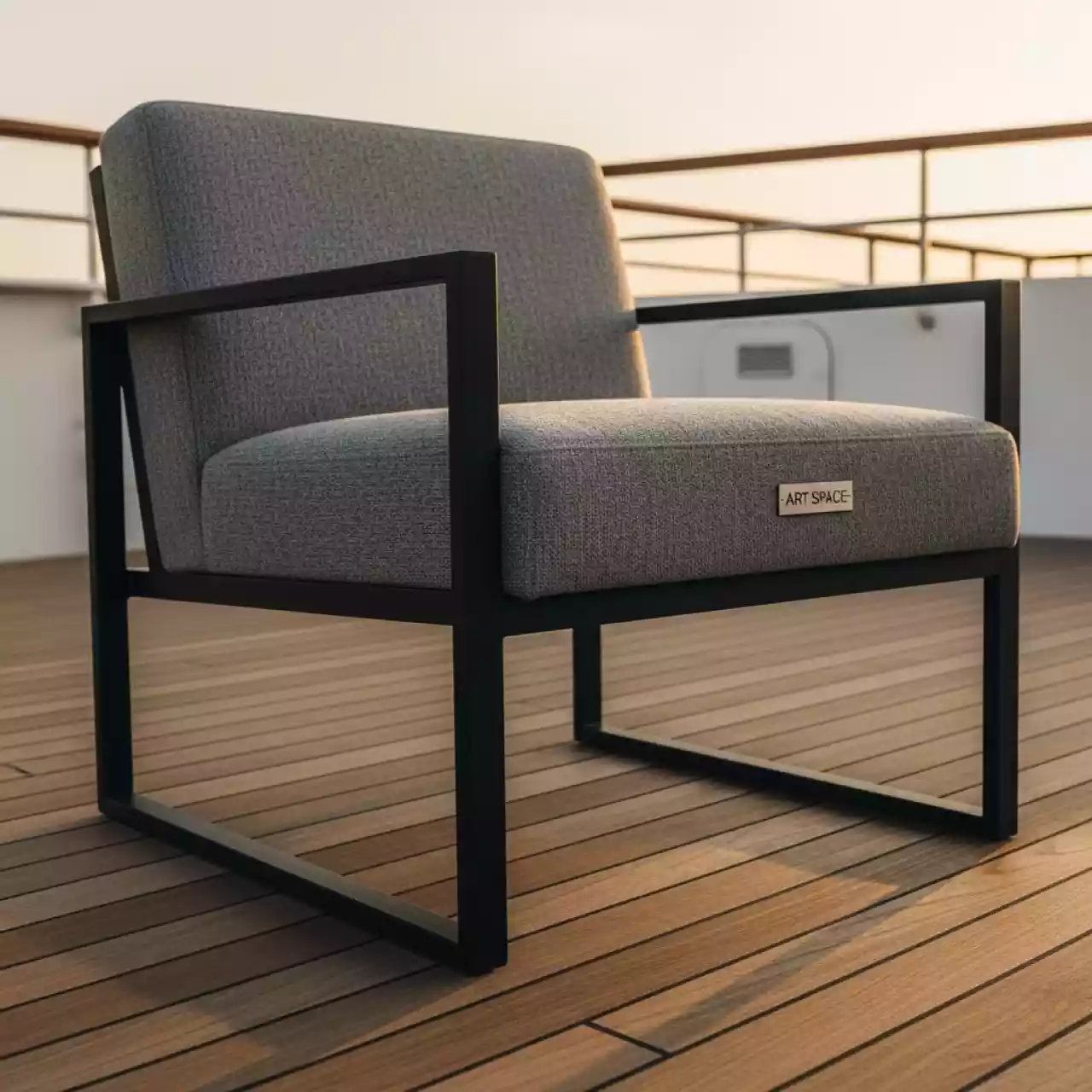 Аренда Кресло раскладное серое Hotspring на теплоходе «Дагомыс» — ART SPACE