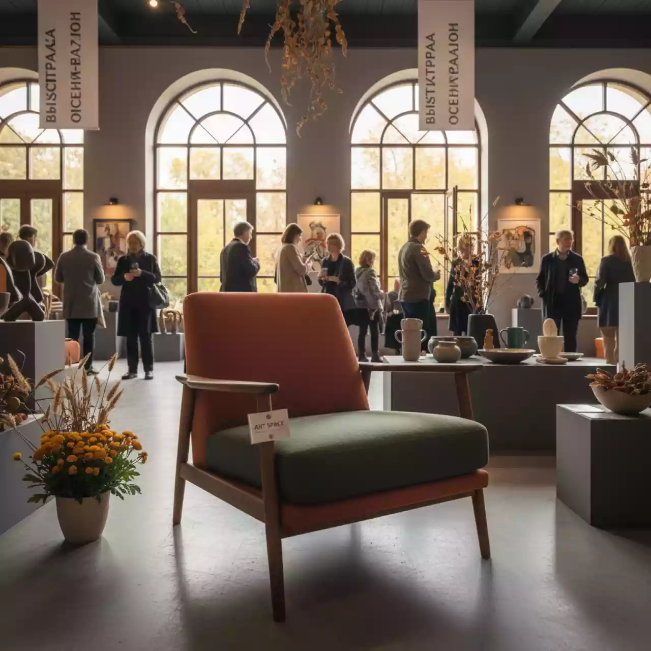 Аренда Кресло Райт в санатории «Русь» для выставки-продажи — ART SPACE