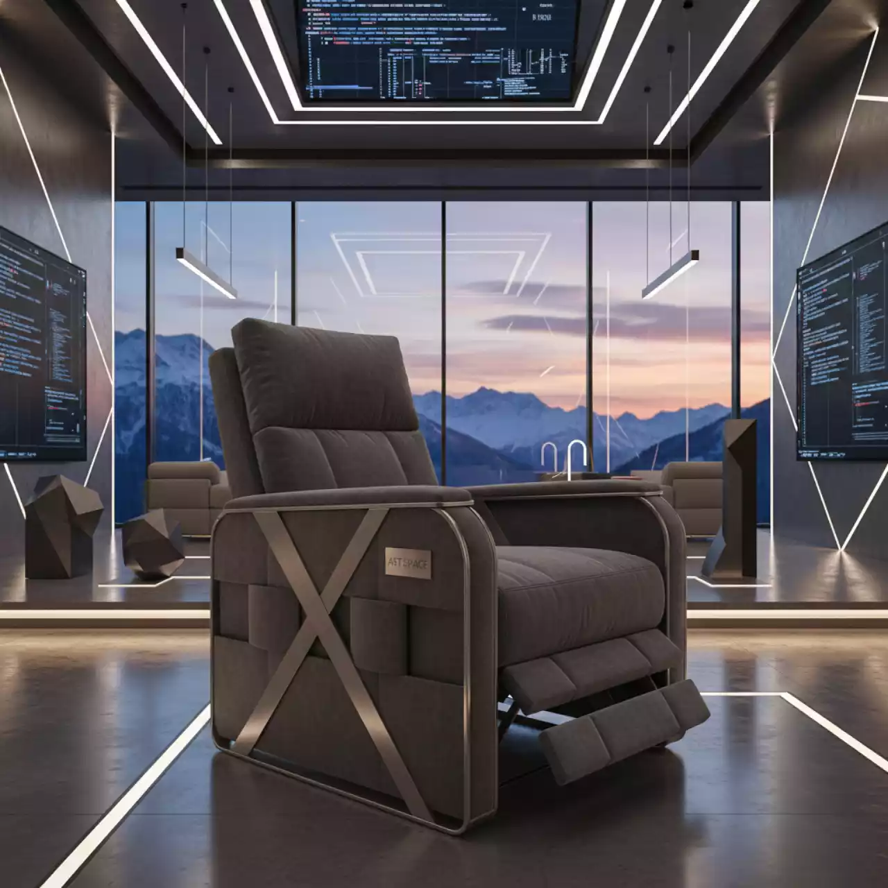 Аренда Кресло реклайнер Корсет серое в Rixos Krasnaya Polyana — ART SPACE