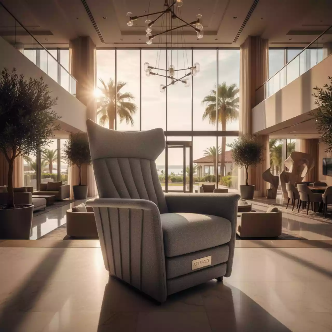 Аренда Кресло реклайнер Корсет серый в Imeretinskiy Hotel — ART SPACE