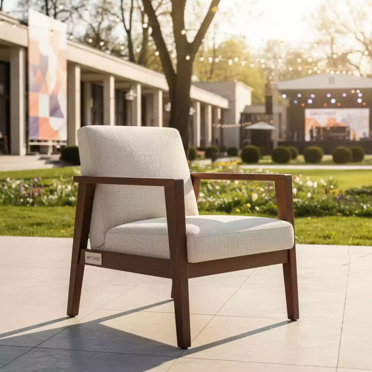 Аренда Кресло Рэмо венге коричневое в усадьбе Голицына — ART SPACE