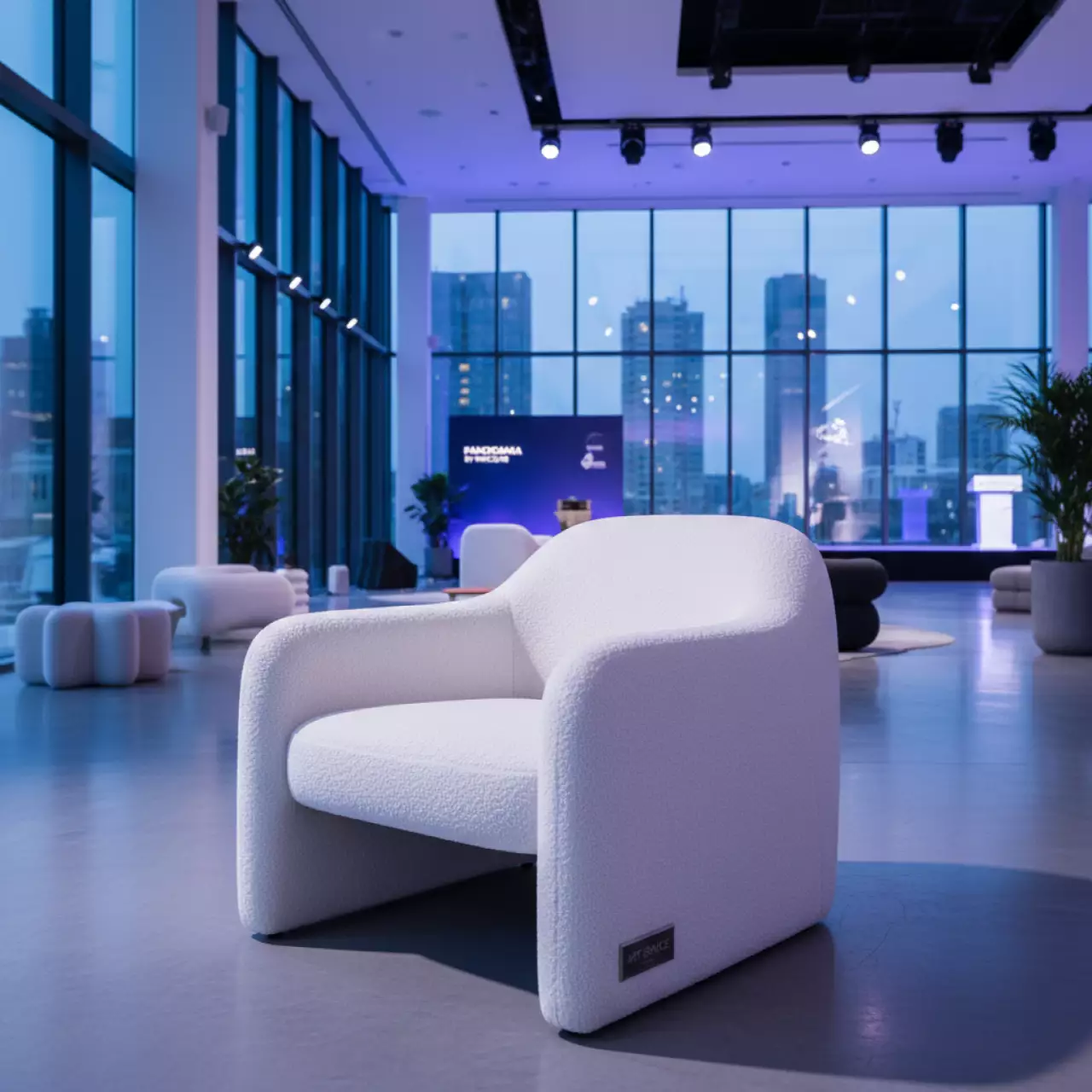 Аренда Кресло Ричи тедди белый в Panorama by Mercure — ART SPACE