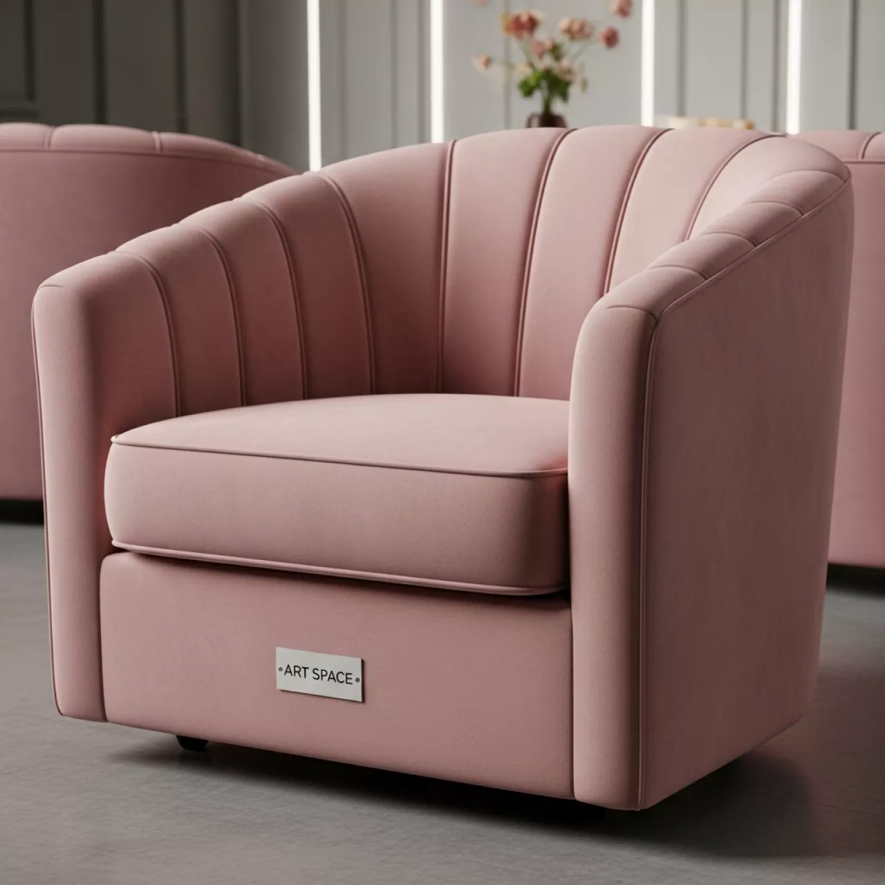 Аренда Кресло розовое Velvet pouf в комплексе Sea Galaxy — ART SPACE