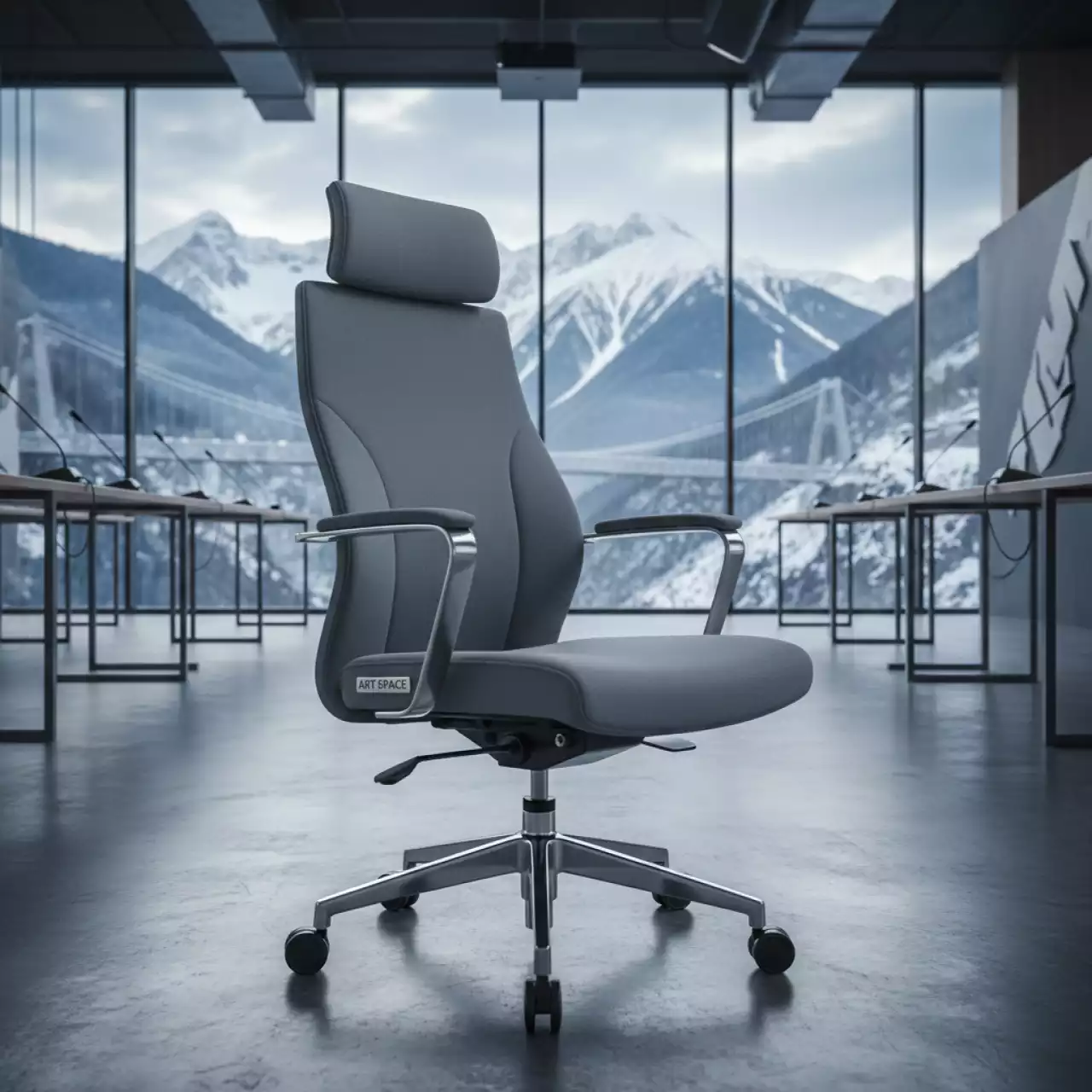 Аренда Кресло руководителя CLG 630 LXH B серое в Skypark Sochi — ART SPACE