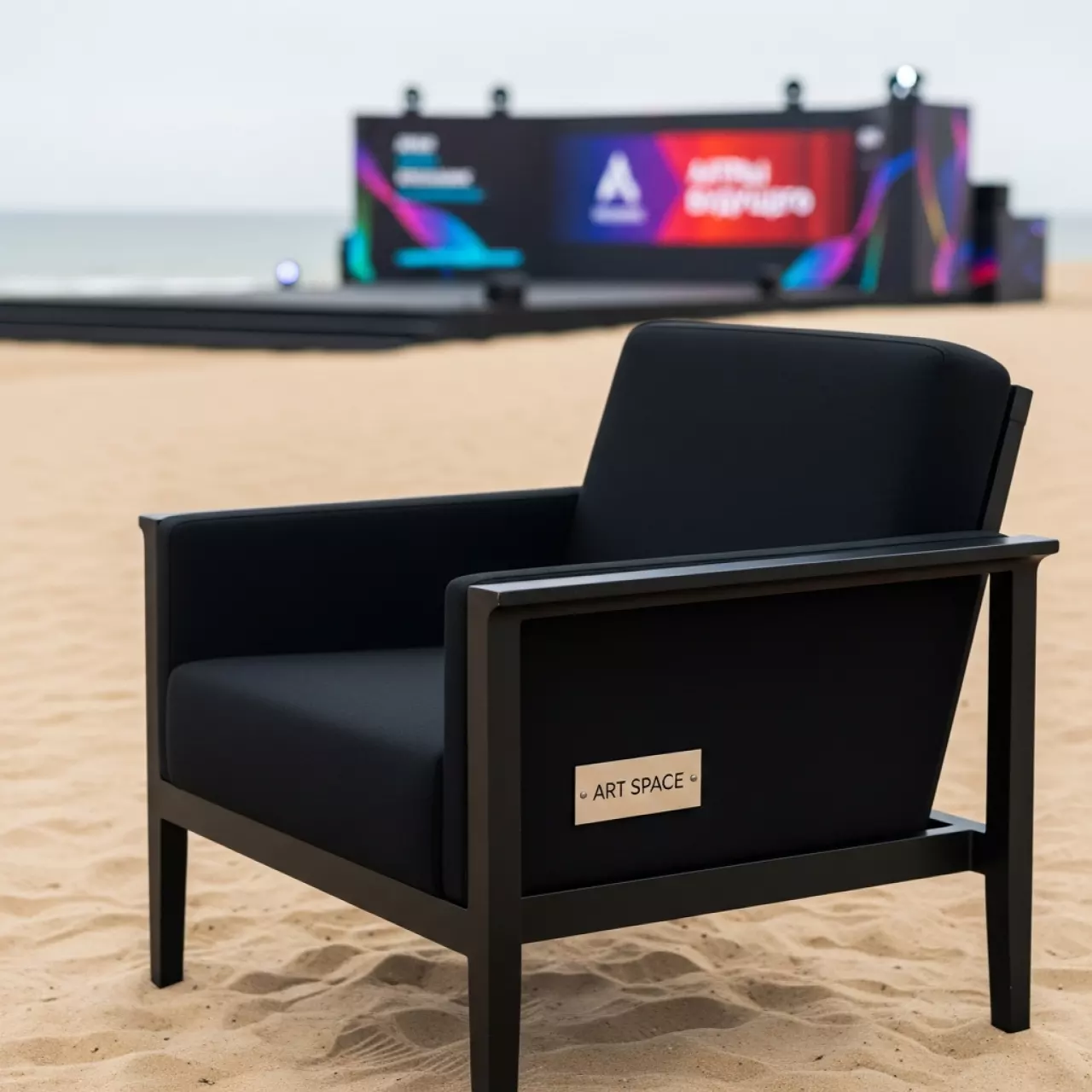 Аренда Кресло руководителя Samba черное на пляже «Маяк» — ART SPACE