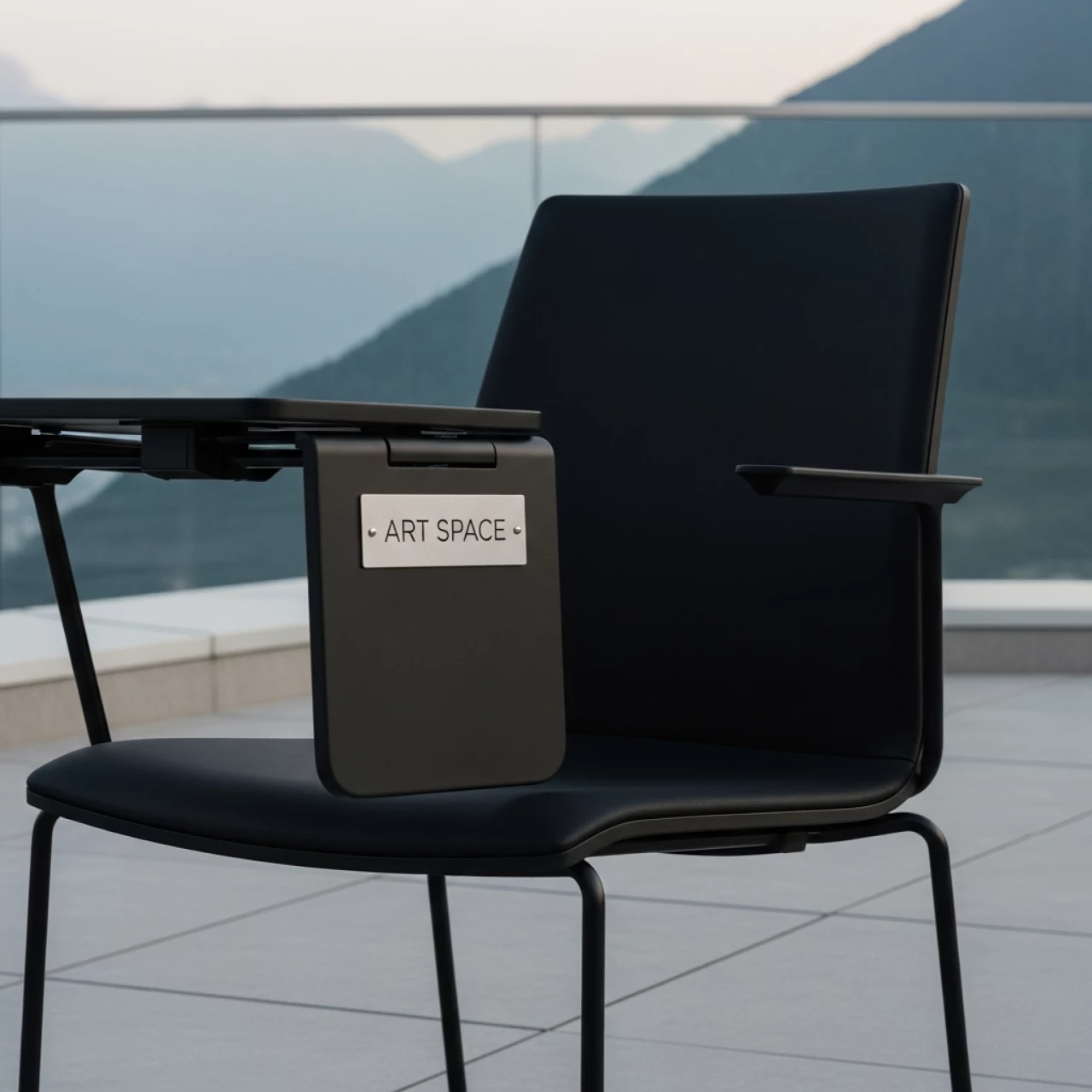 Аренда Кресло с пюпитром Seat черное на курорте «Газпром» (Альпика) — ART SPACE