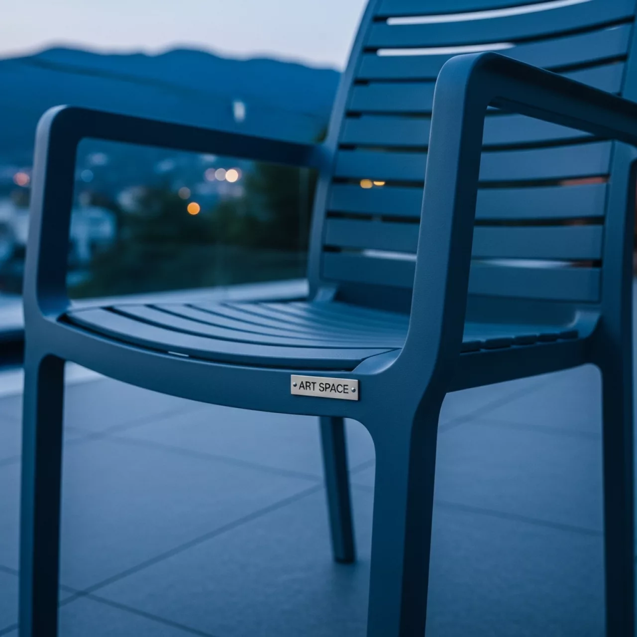 Аренда Кресло садовое Грэй 60х55х92 см сталь пластик серое на вилле «Анна» — ART SPACE