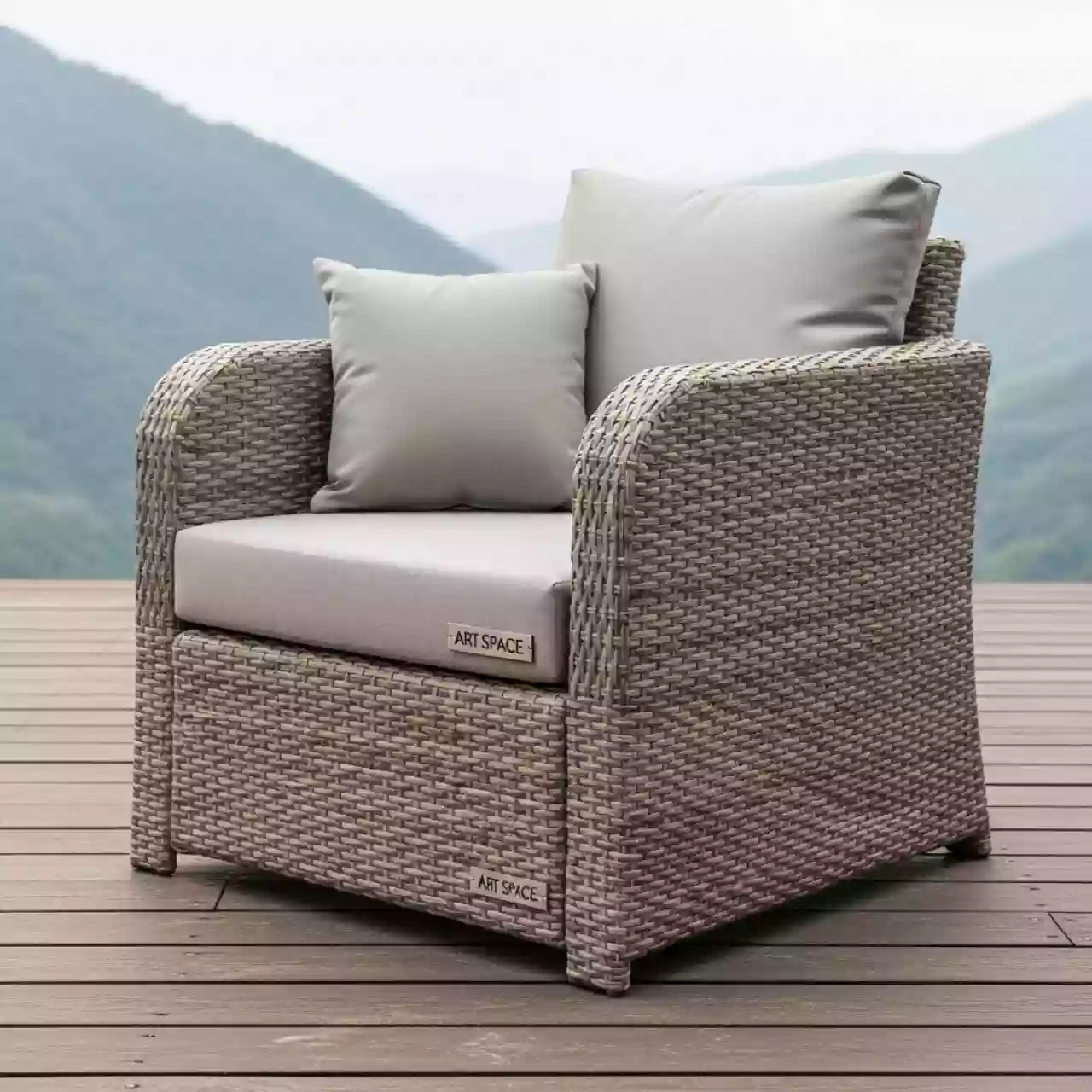 Аренда Кресло садовое плетеное на курорте «Газпром» (Альпика) — ART SPACE