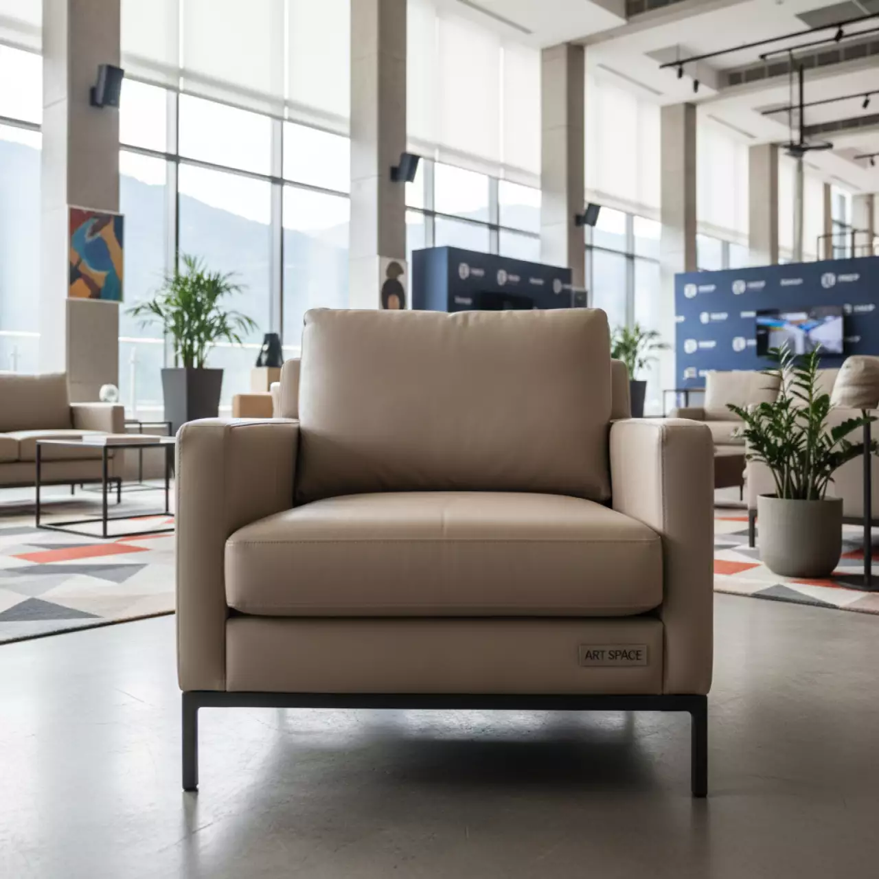 Аренда Кресло Samba бежевое из экокожи 04 137PL в Rixos Krasnaya Polyana — ART SPACE