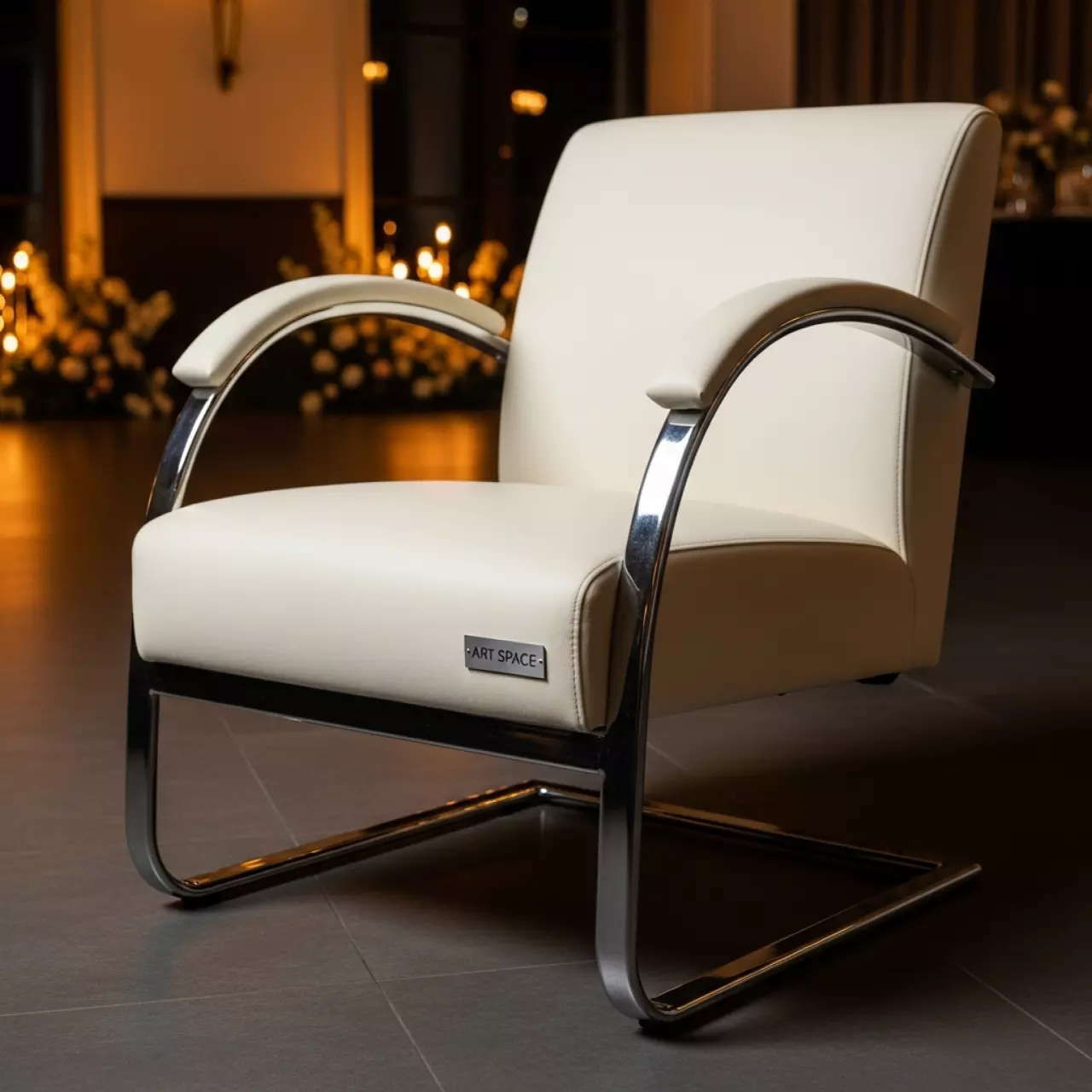 Аренда Кресло Samba слоновая кость экокожа в Boutique Hotel PORTUM 1905 — ART SPACE