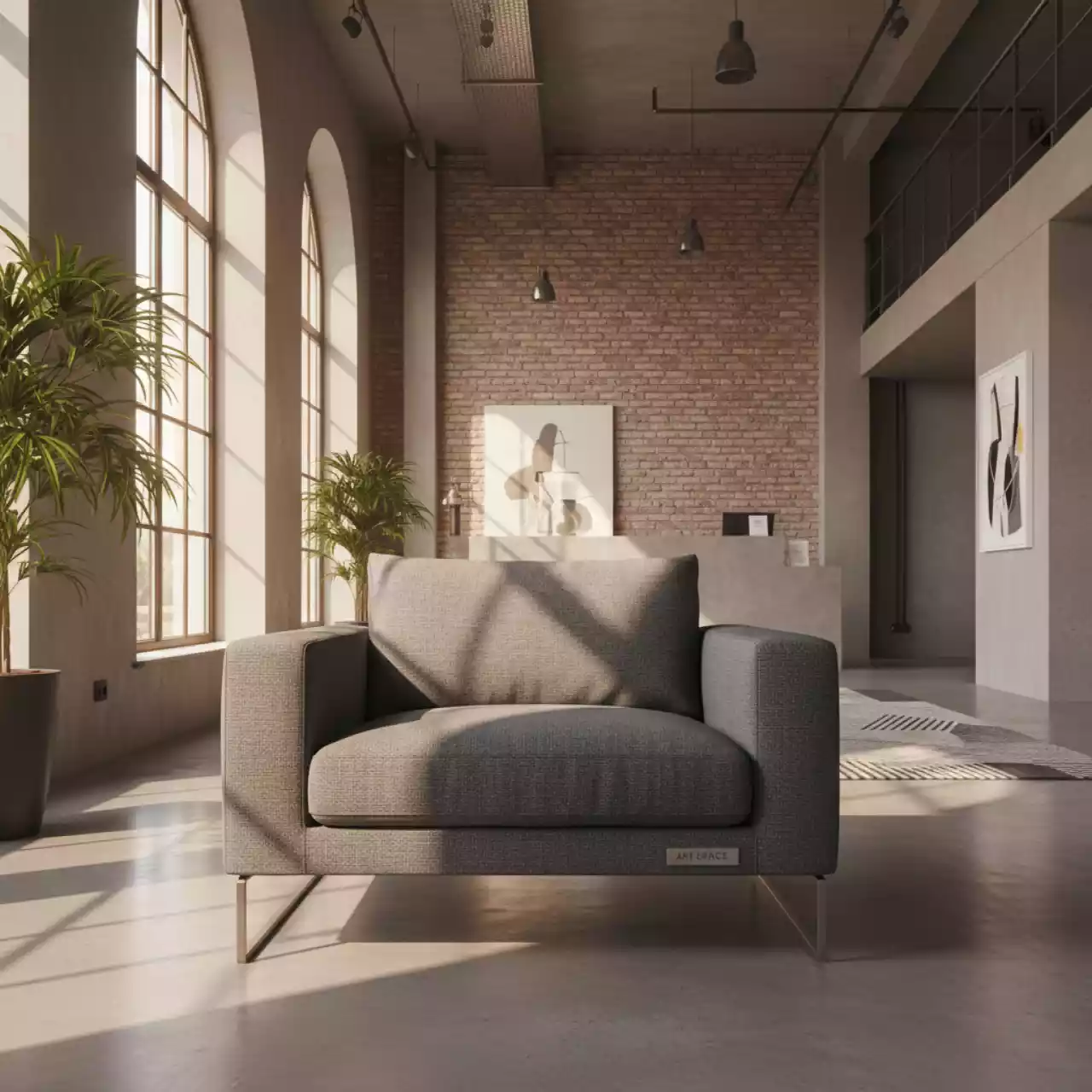 Аренда Кресло серое Амур в Boutique Hotel PORTUM 1905 — ART SPACE