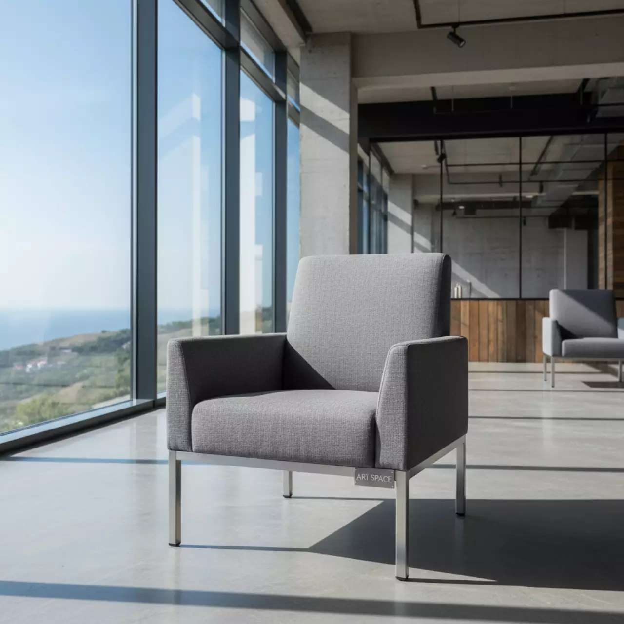 Аренда Кресло серое IKEA 50х96х101 см в санатории «Заполярье» — ART SPACE