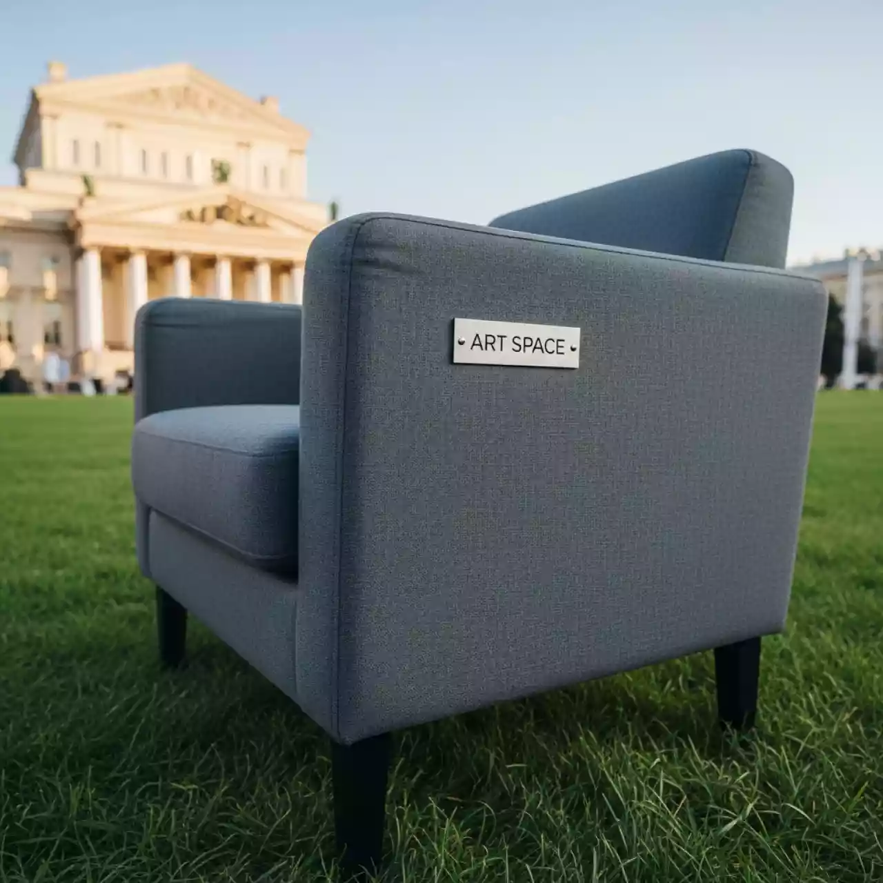 Аренда Кресло серое ИКЕА 50х96х101 см в Зимнем театре — ART SPACE