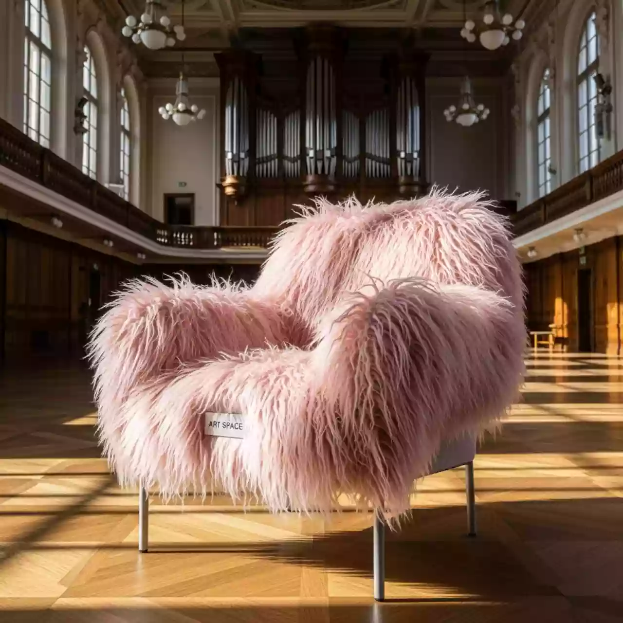Аренда Кресло Shaggy Pink в Зале органной и камерной музыки — ART SPACE