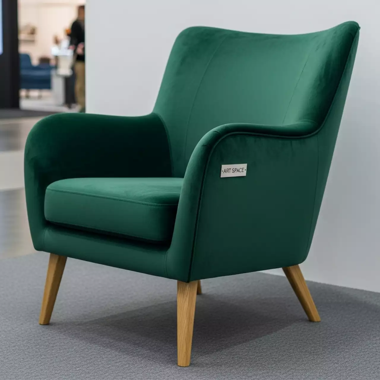Аренда Кресло Шале велюр зеленое в Delta Sirius — ART SPACE