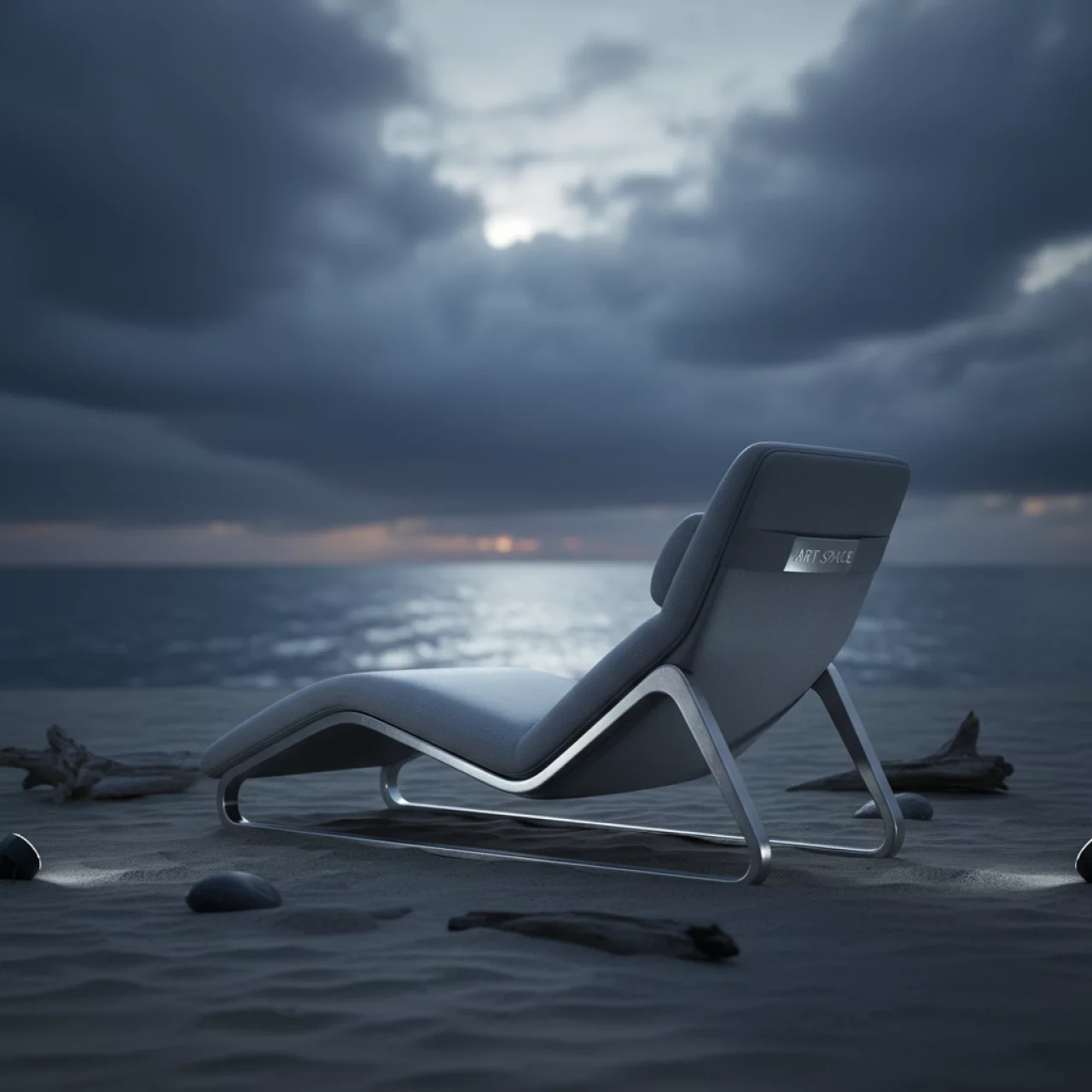 Аренда Кресло Shelby Grey на пляже «Ривьера» — ART SPACE