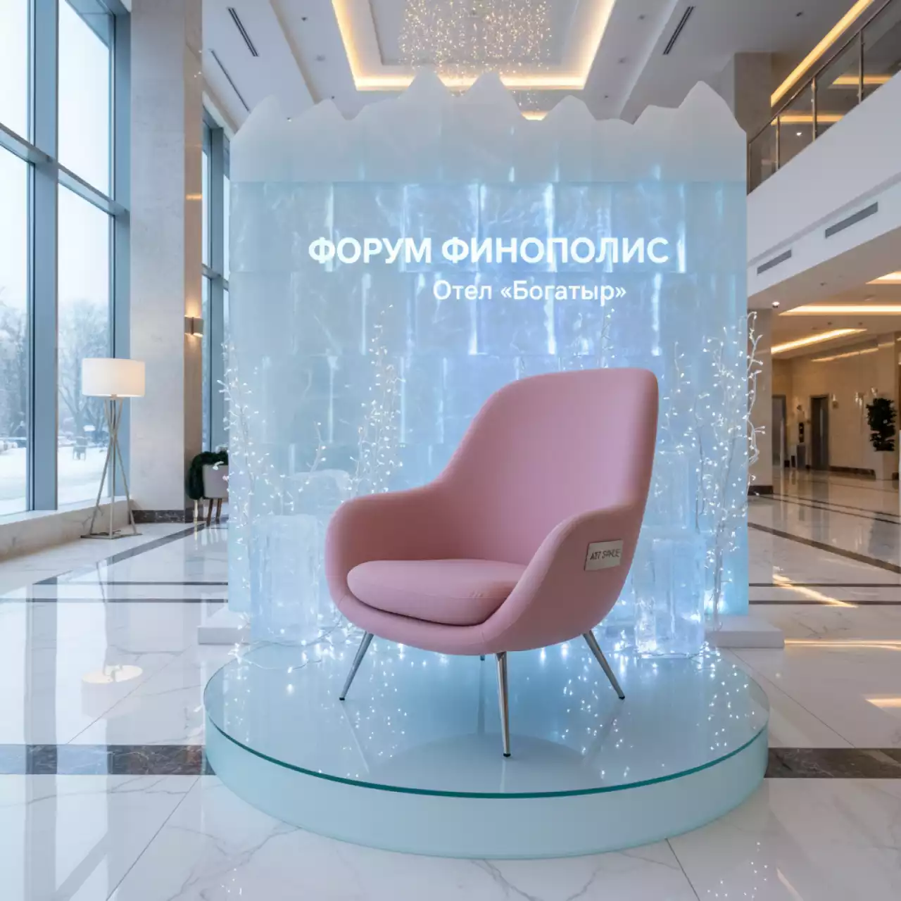 Аренда Кресло Shell pink в отеле «Богатырь» — ART SPACE