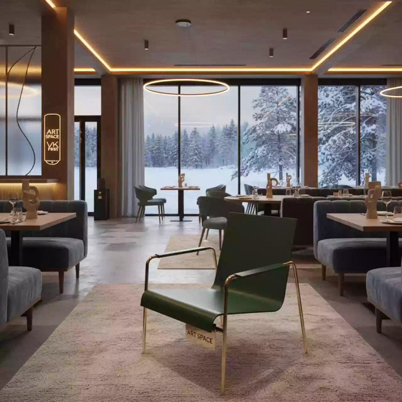 Аренда Кресло шезлонг металлическое Snooze в ресторане «Brunello» — ART SPACE