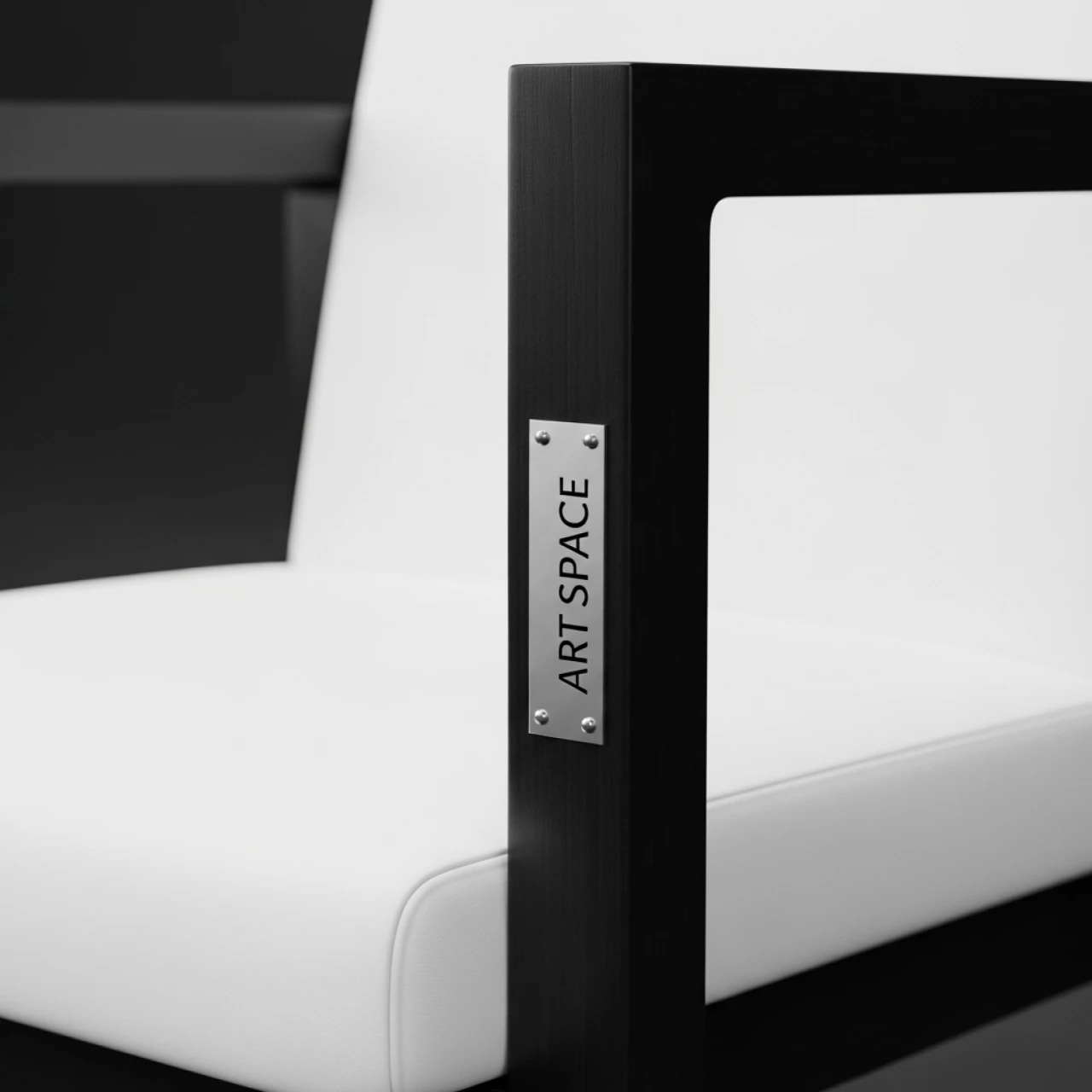 Аренда Кресло шезлонг с темным каркасом белое в Boutique Hotel PORTUM 1905 — ART SPACE