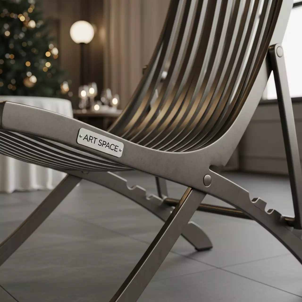 Аренда Кресло шезлонг складное Betty металлическое в ресторане «D.O.M» — ART SPACE