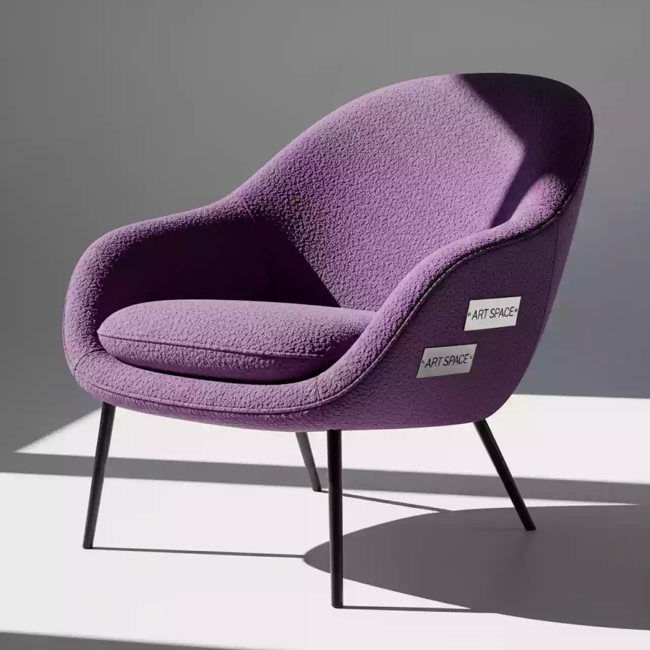 Аренда Кресло Shrite фиолетовое букле в Omega Sirius — ART SPACE