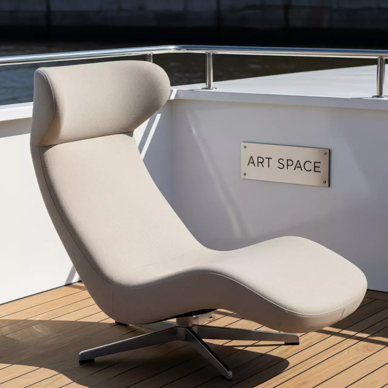 Аренда Кресло Сиеста светлый беж на теплоходе «Дагомыс» — ART SPACE