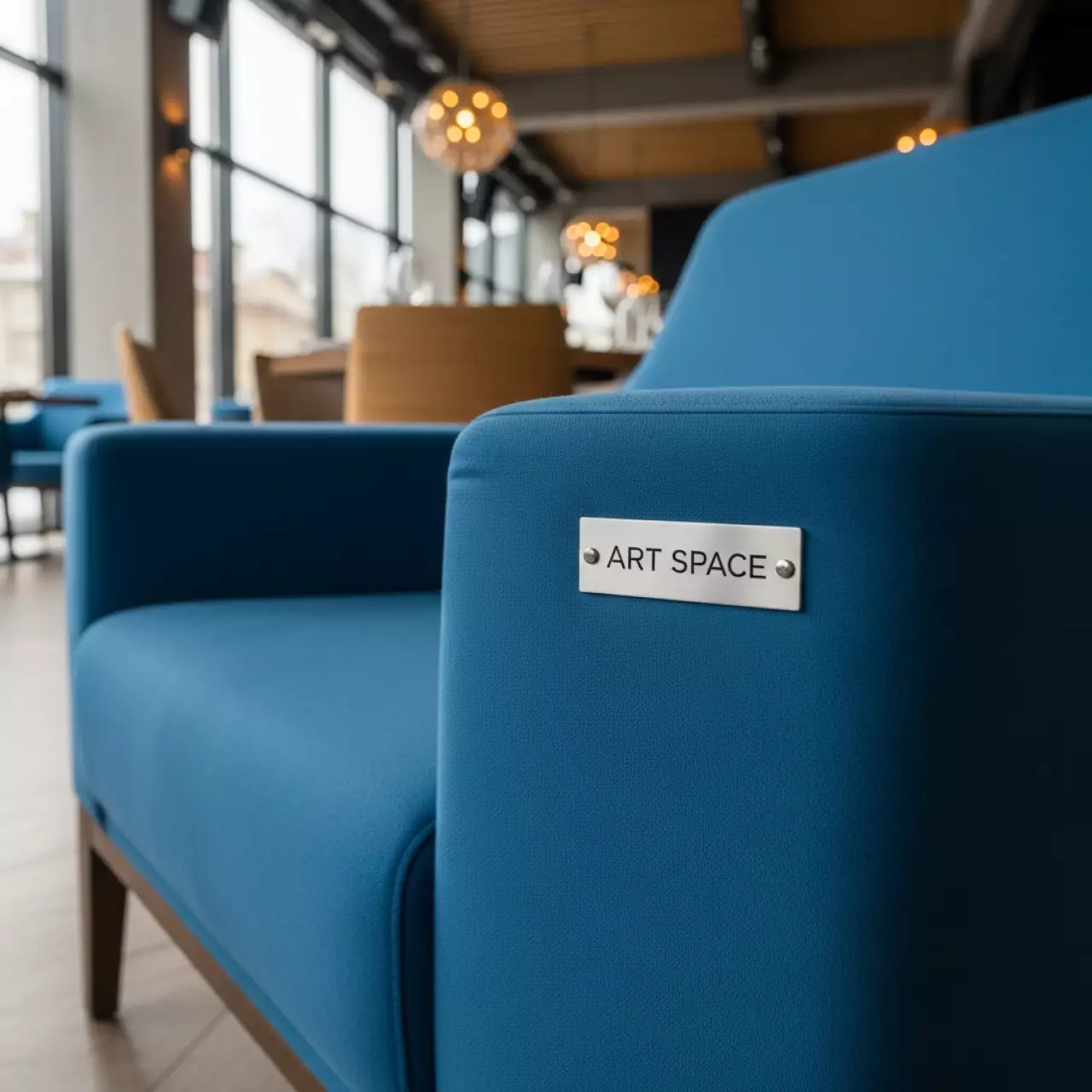 Аренда Кресло синее College HLC2588F в ресторане «Сыроварня» — ART SPACE