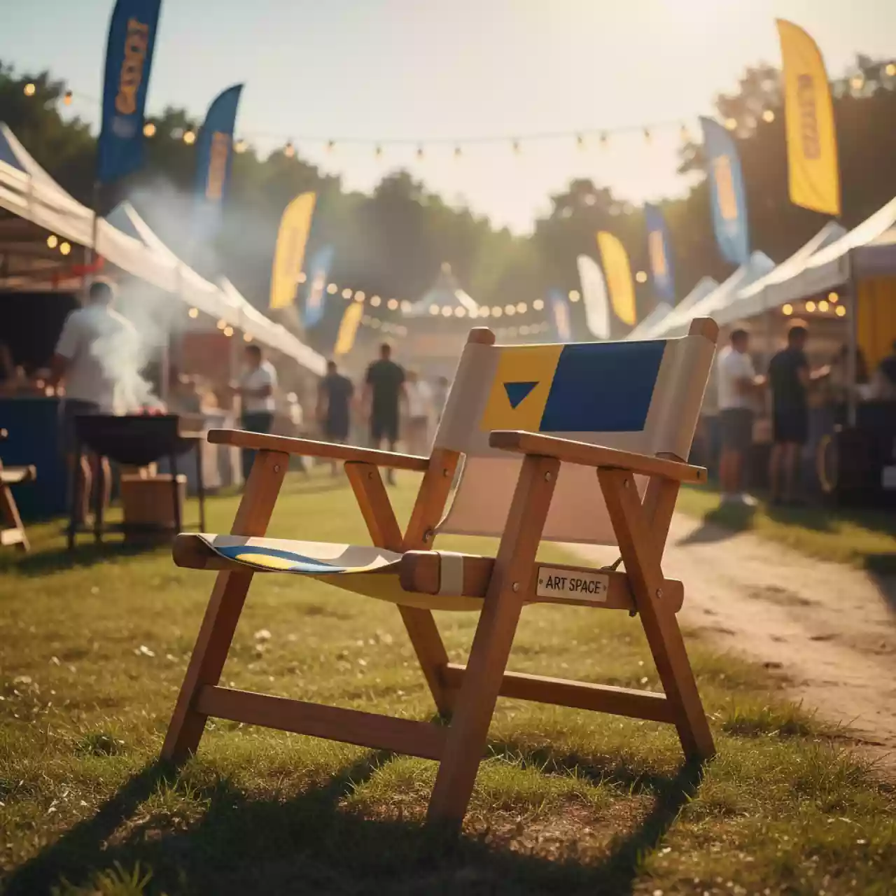 Аренда Кресло складное акация 57х70х95 см в этно-парке «Моя Россия» — ART SPACE