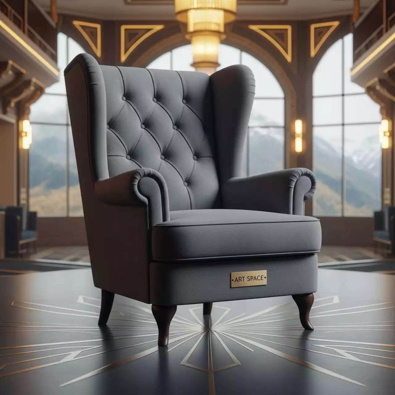 Аренда Кресло Strandmon серое в Гранд Отель Поляна — ART SPACE