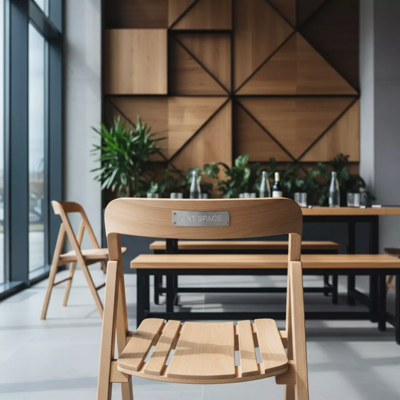 Аренда Кресло Stria деревянное складное в Golden Tulip Rosa Khutor — ART SPACE