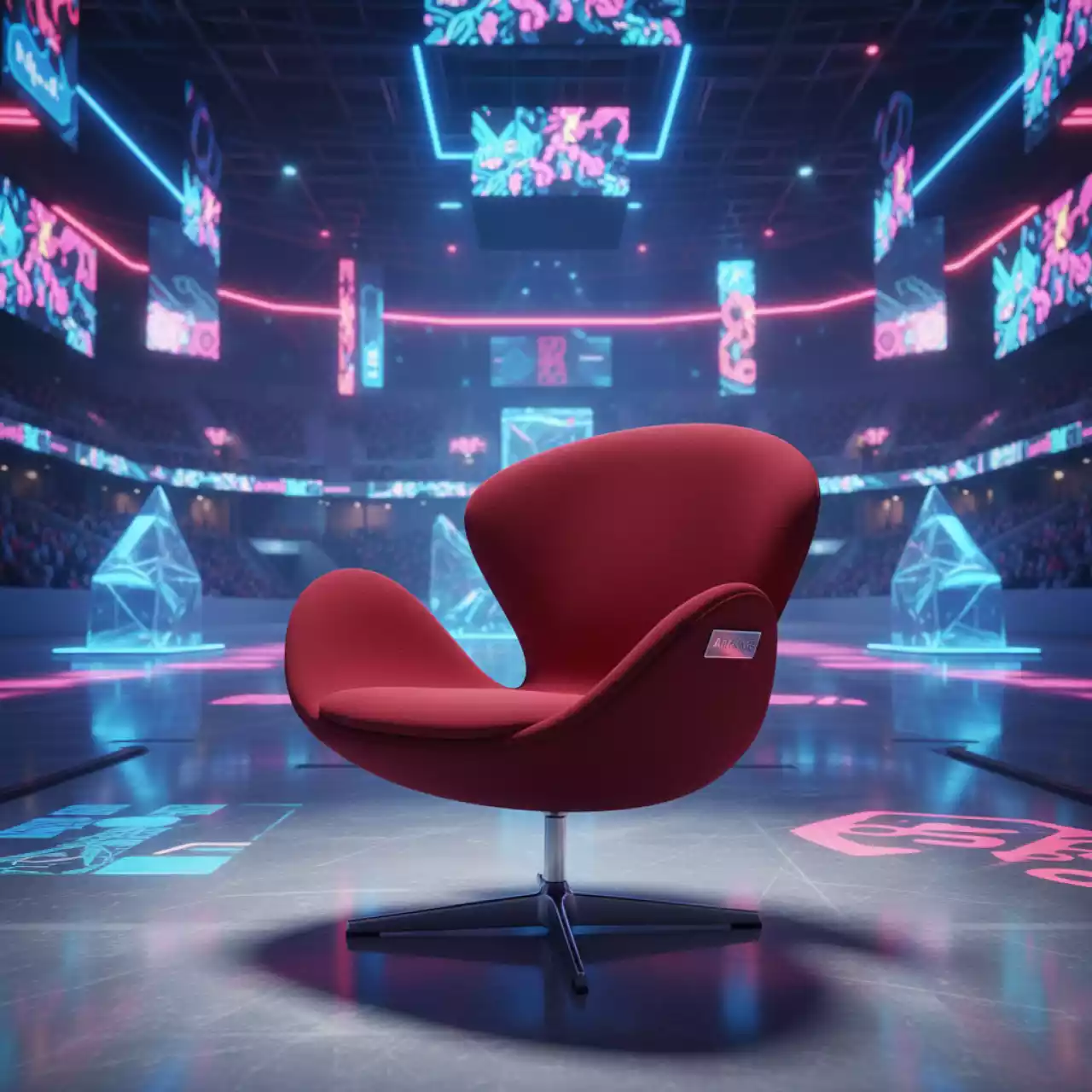 Аренда Кресло Swan Chair красное в ледовой арене «Шайба» — ART SPACE