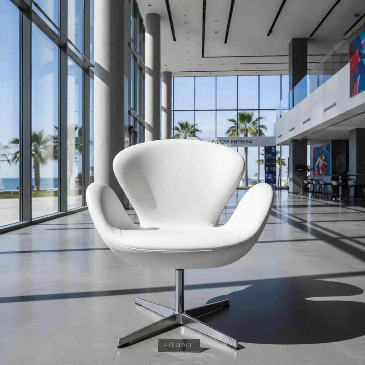 Аренда Кресло Swan White белое в Imeretinskiy Hotel — ART SPACE