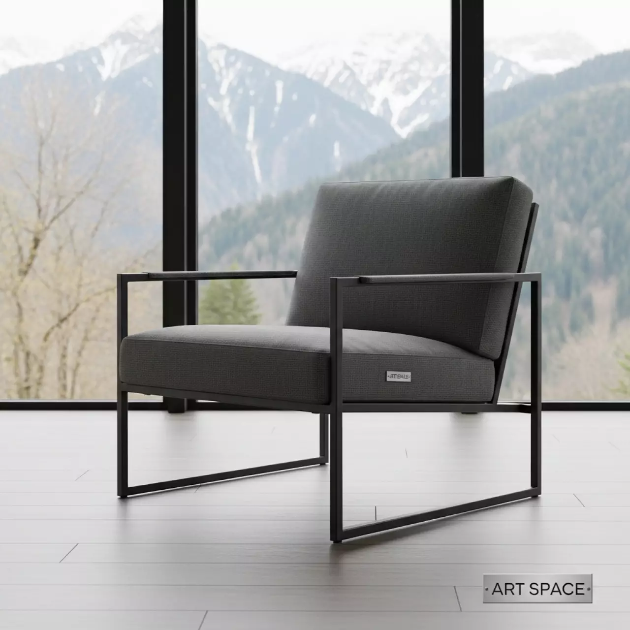 Аренда Кресло Tarn серо черное в Sochi Marriott Krasnaya Polyana — ART SPACE