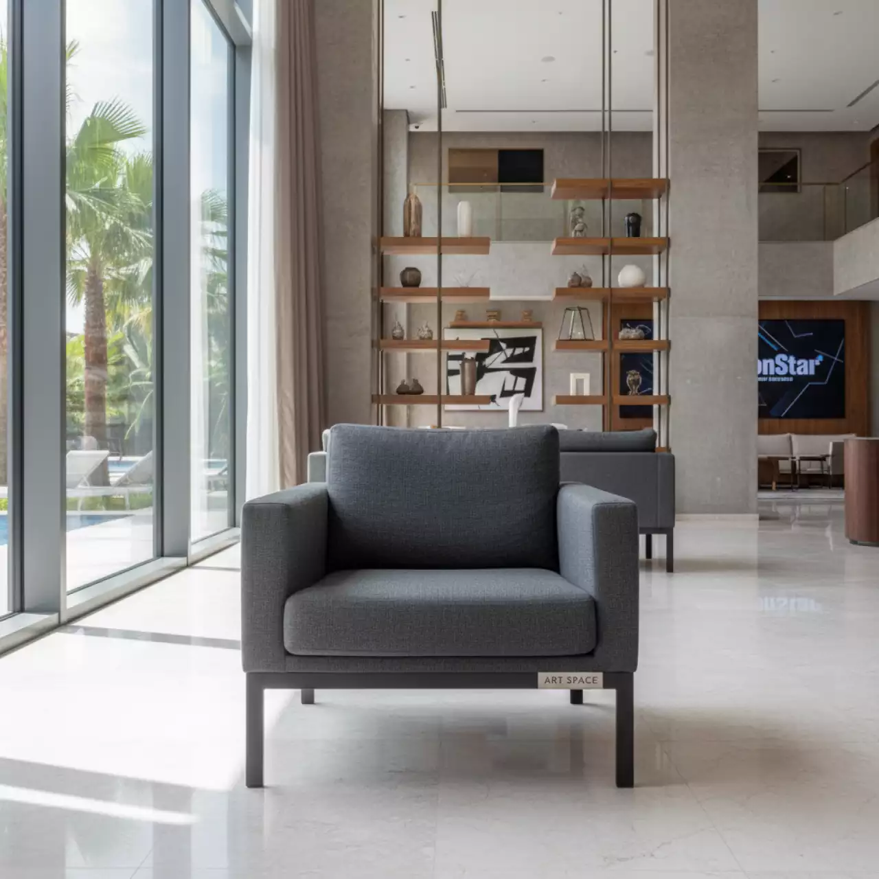 Аренда Кресло темно серая ткань Virginia в Radisson Collection Paradise — ART SPACE