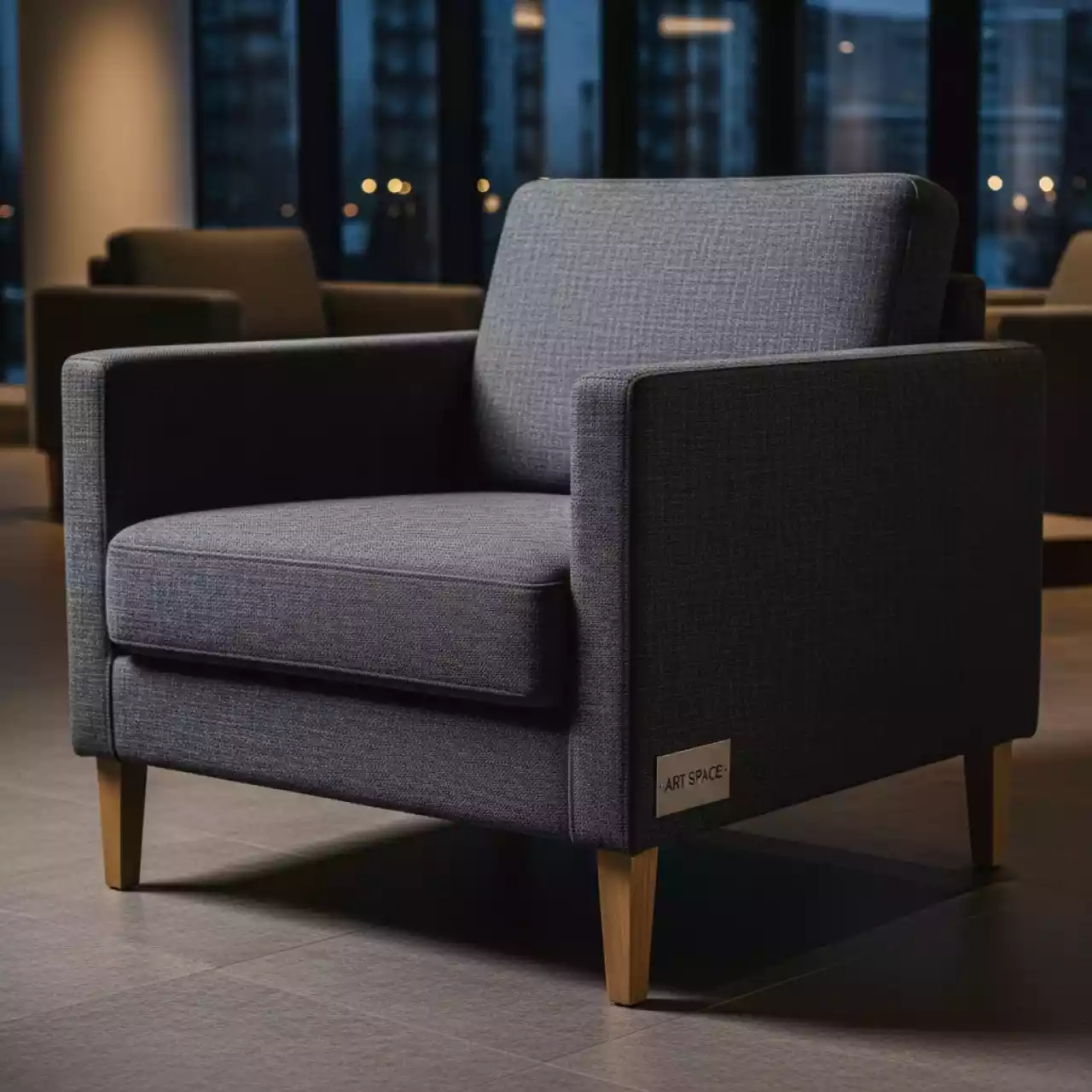 Аренда Кресло темно серое ткань Virginia в Mantera Supreme — ART SPACE