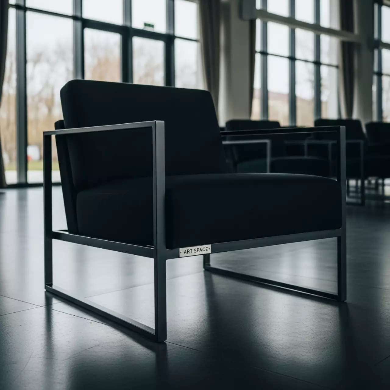Аренда Кресло Thomas черное с черной подушкой в комплексе «Дагомыс» — ART SPACE