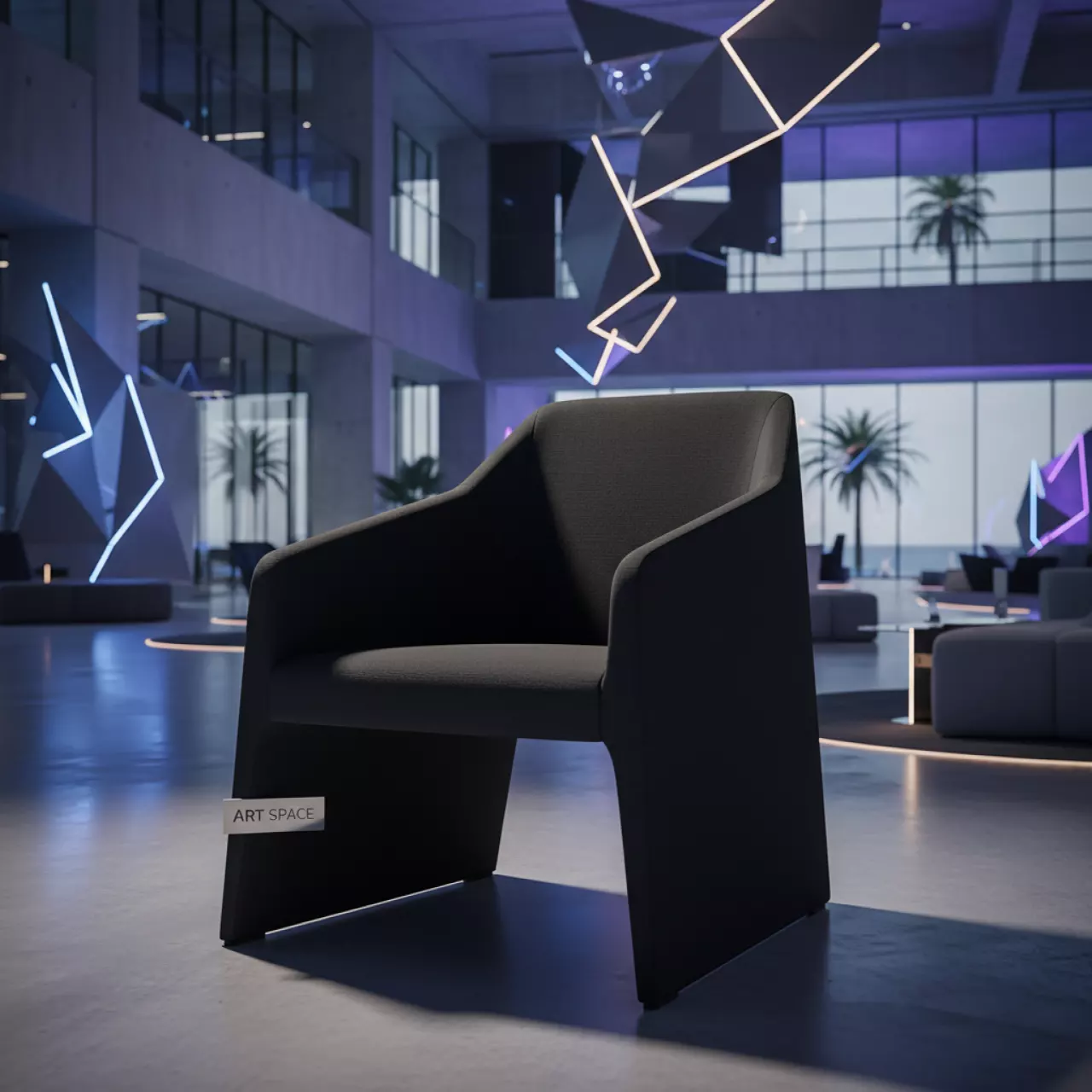 Аренда Кресло тканевое черное Патрик в Mercure Сочи Центр — ART SPACE