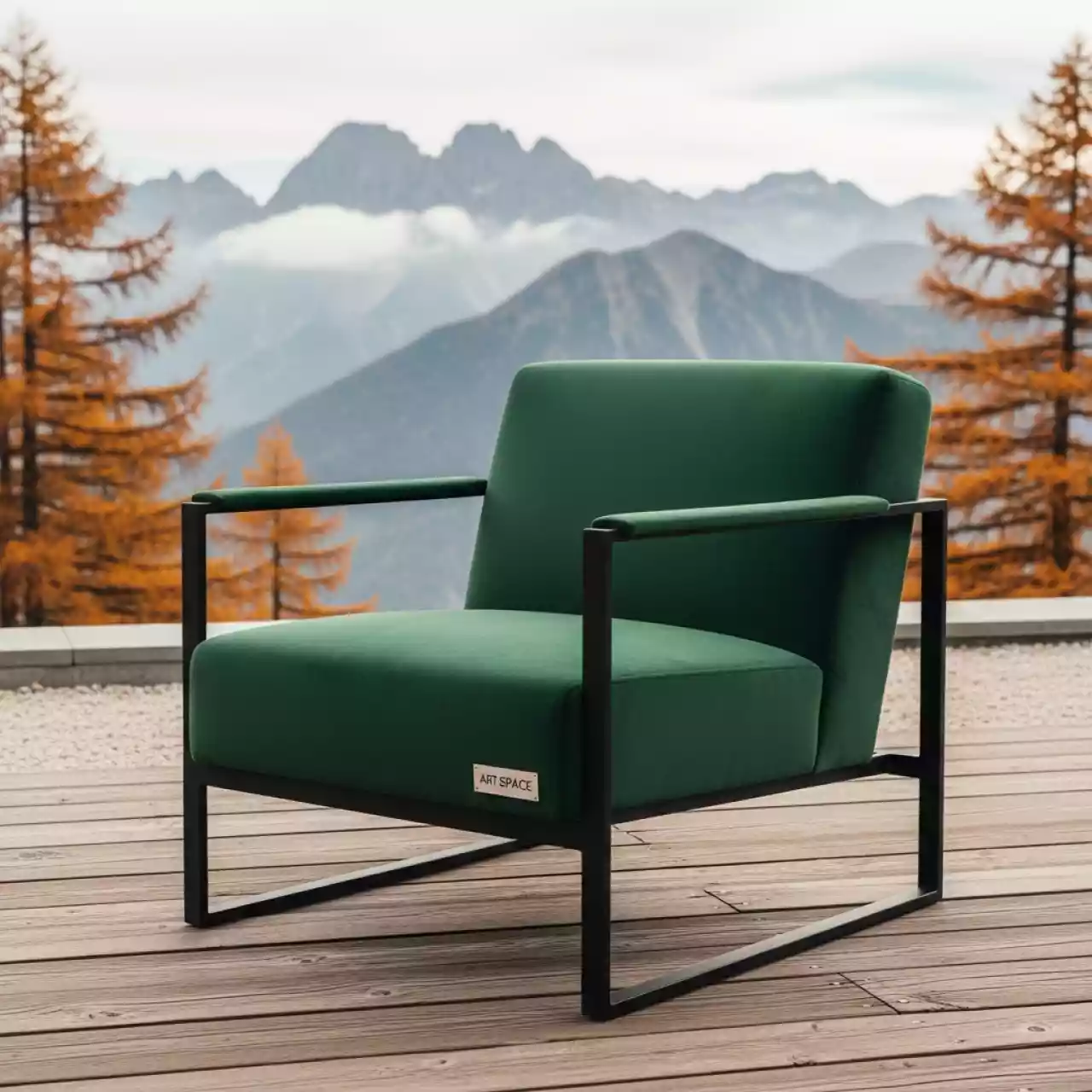 Аренда Кресло Toro Loft зеленое на площадке Rosa Peak (2320м) — ART SPACE